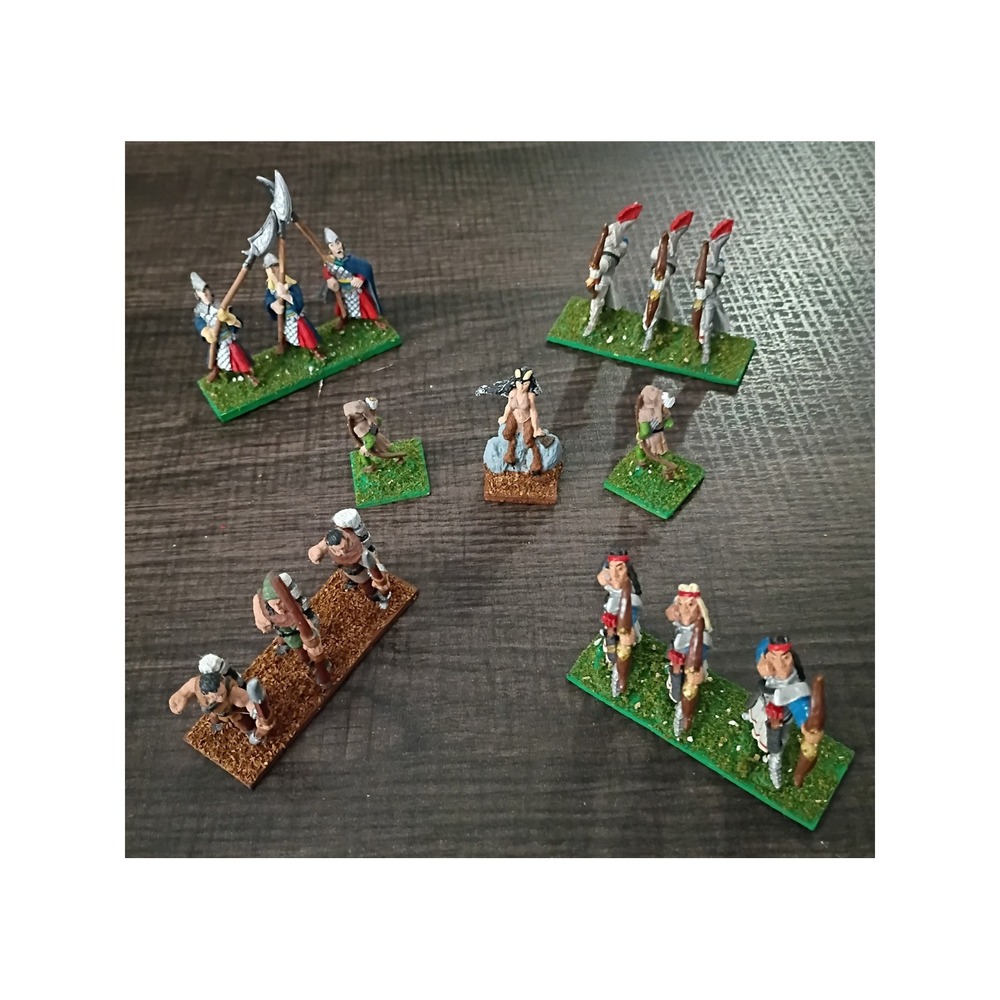 Fantasy Wargaming Miniatures Lot Hand Painted 28mm Archers Spearmen Figures